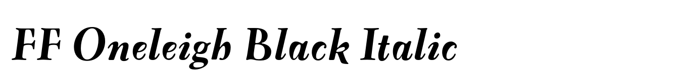 FF Oneleigh Black Italic